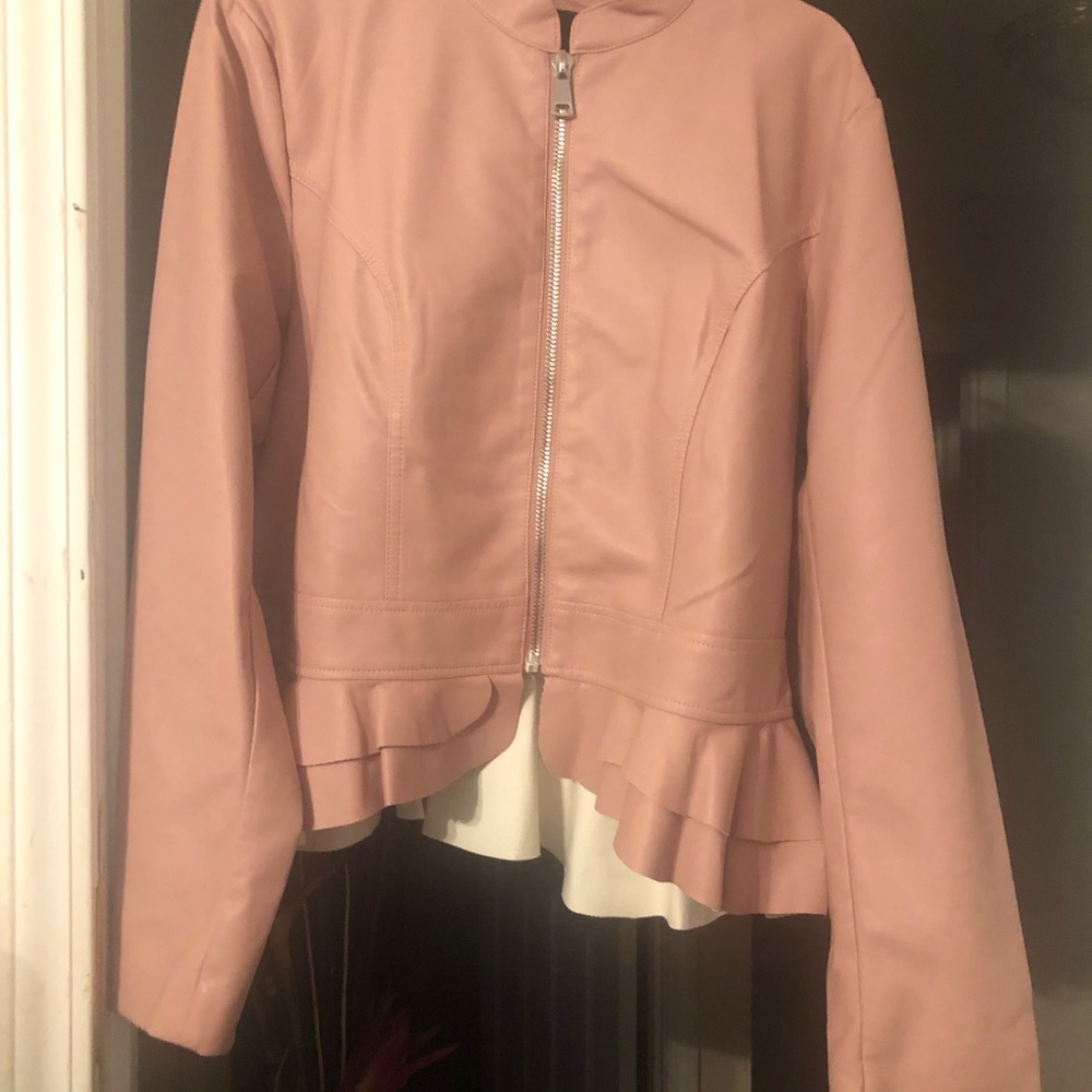 Pink peplum jacket